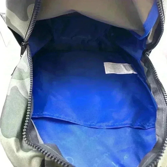 NWT Champion Manuscript Green Grid Camouflage Laptop Large Unisex Backpack - Picture 3 of 13